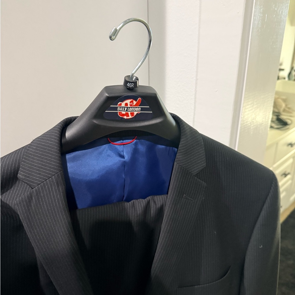 Black Pinstripe Men's Suit